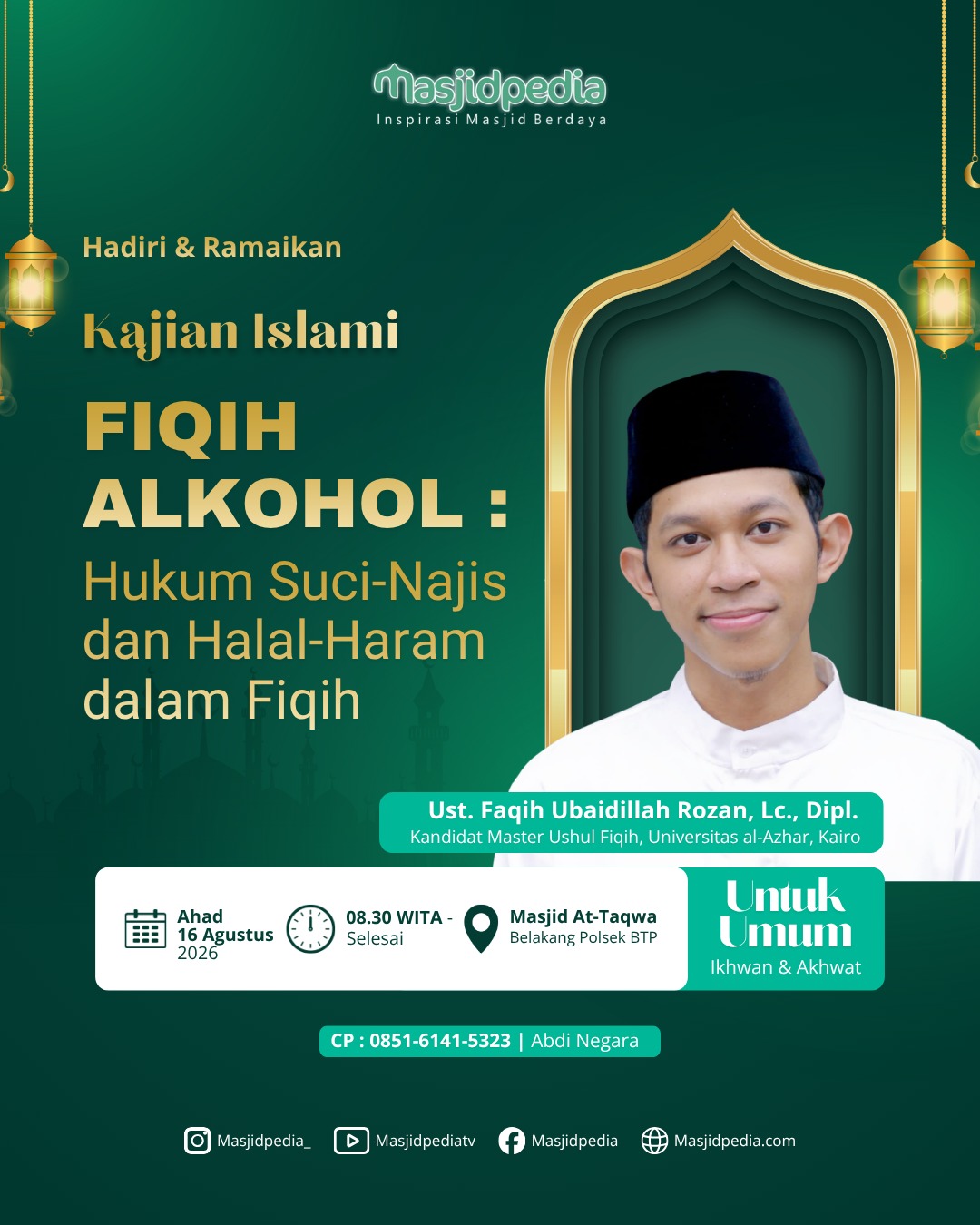 Poster Fiqih Alkohol: Hukum Suci-Najis dan Halal-Haram dalam Fiqih
